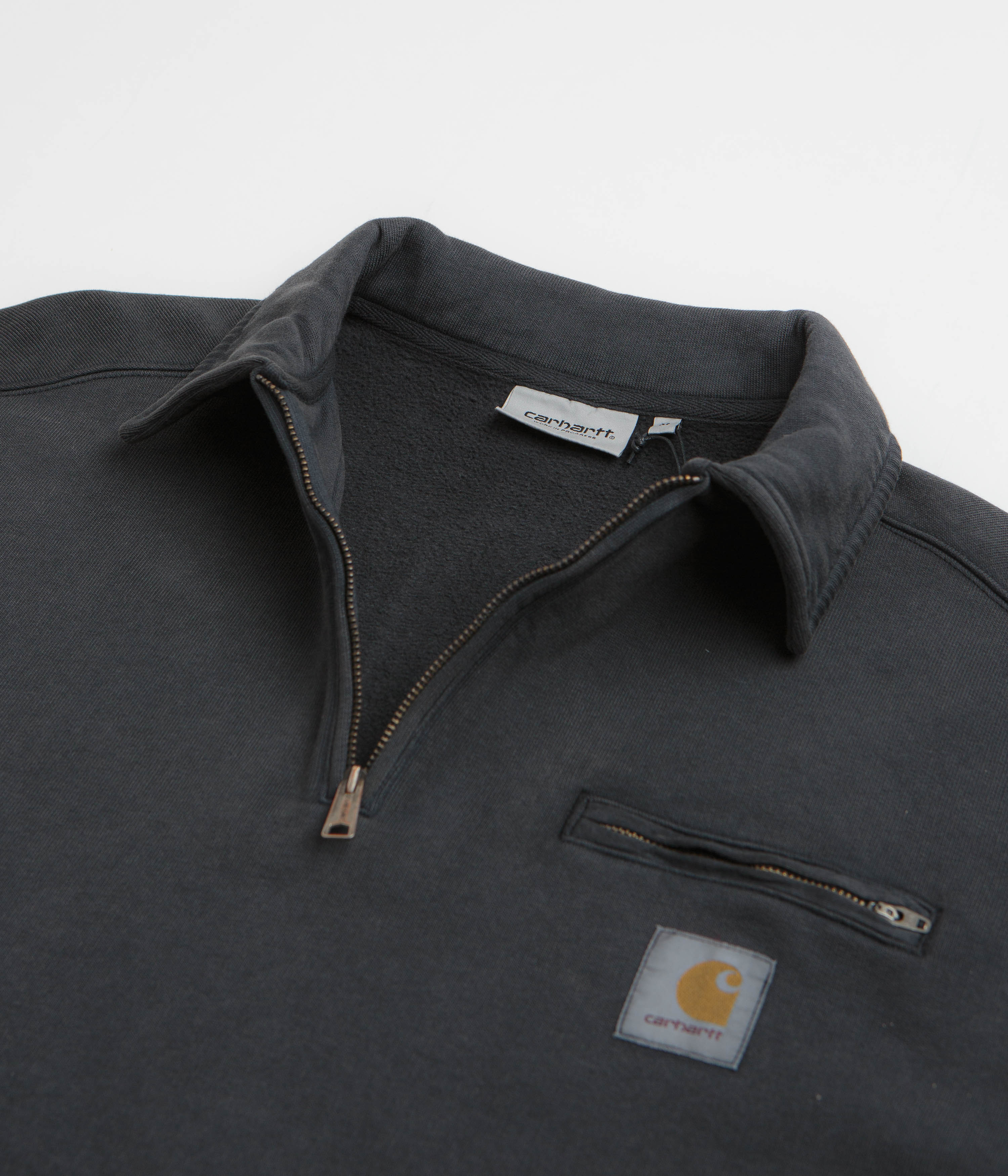 Carhartt Half Zip Detroit Sweatshirt - Black - Image 4