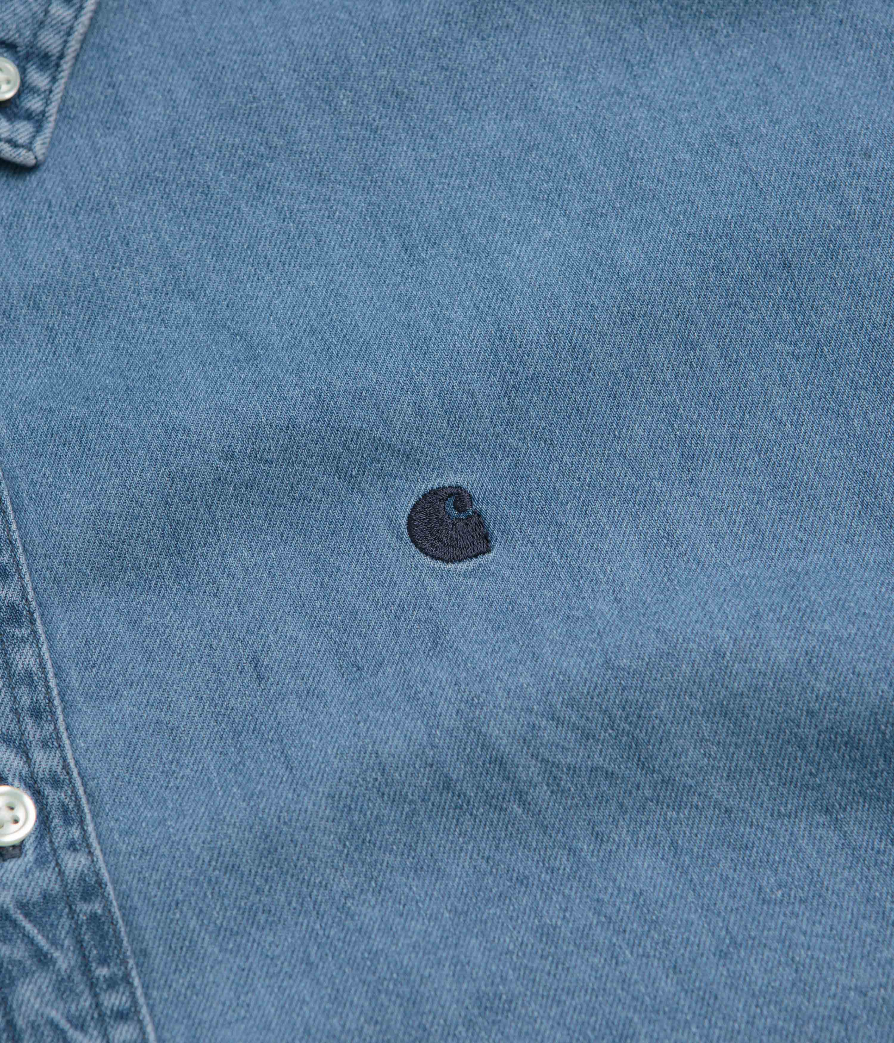 Carhartt Lucas Short Sleeve Shirt - Blue Stone Washed - Image 4