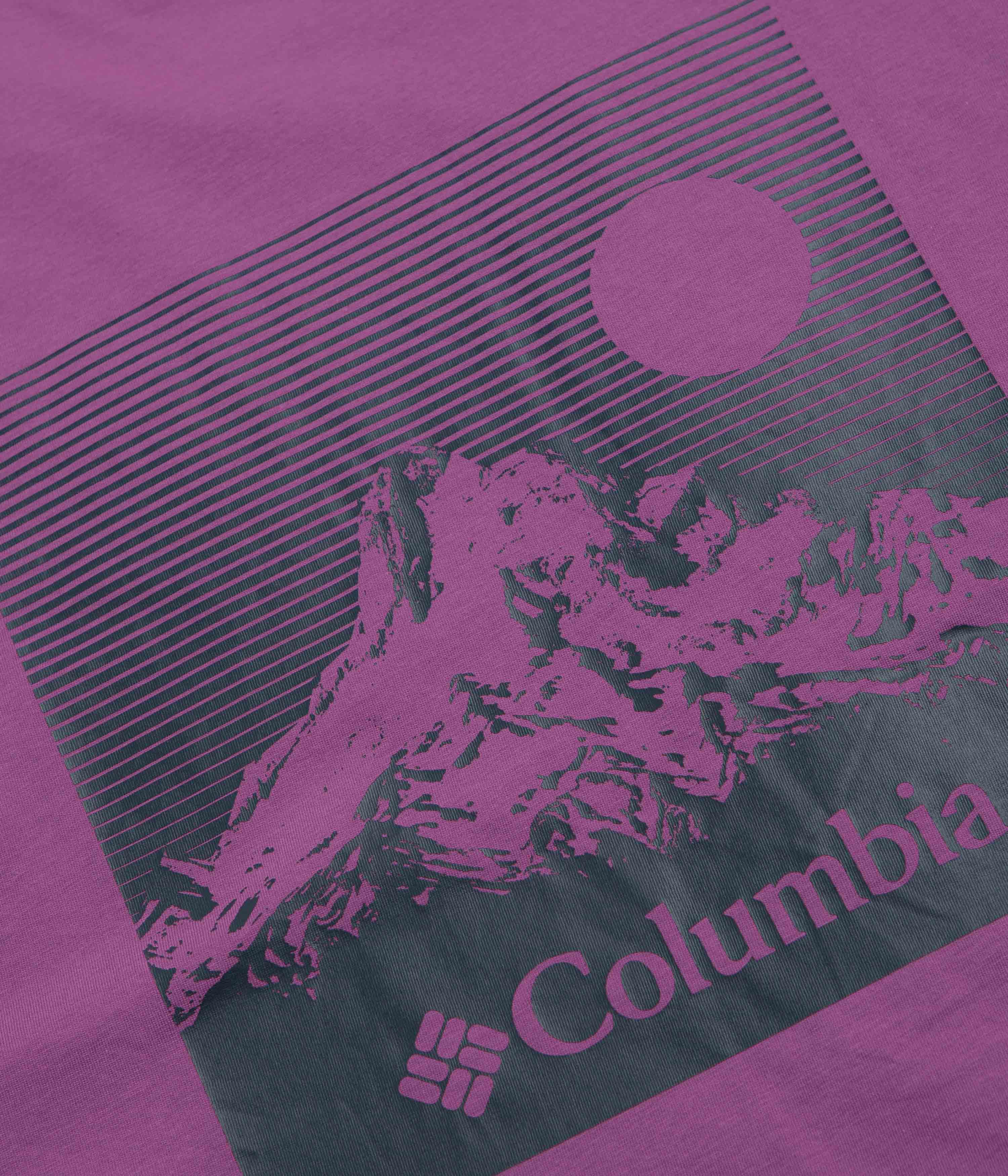 Columbia Black Butte Graphic T-Shirt - Razzle / Linear View - Image 5