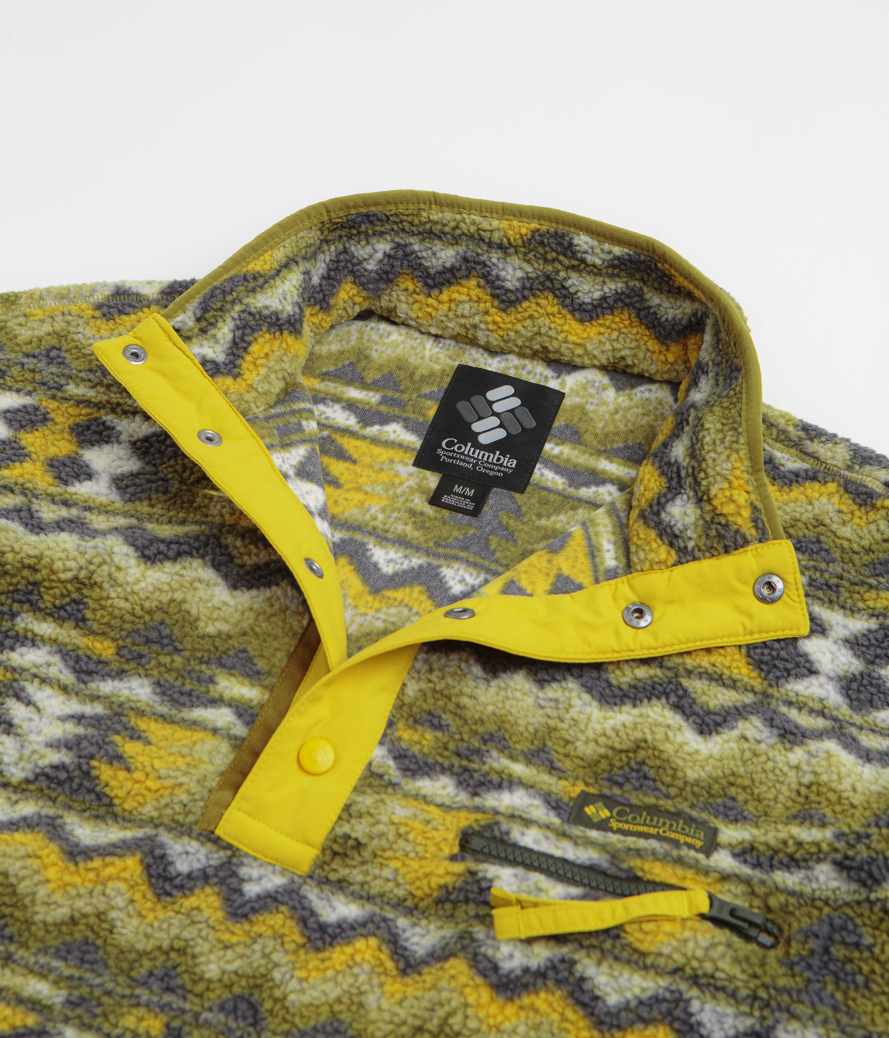 Columbia Helvetia II Printed Half Snap Fleece - Mossy Green / Retrotree - Image 4