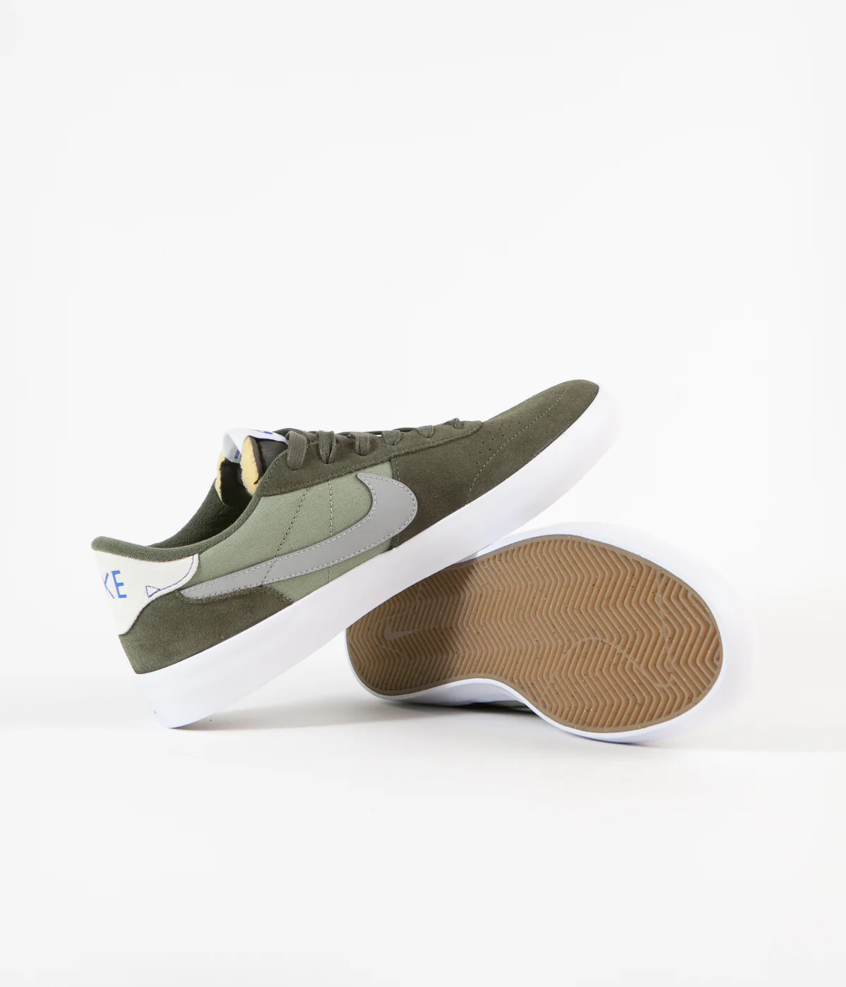 Nike SB Heritage Vulc Premium Shoes - Cargo Khaki / Medium Grey - Spiral Sage - Image 5