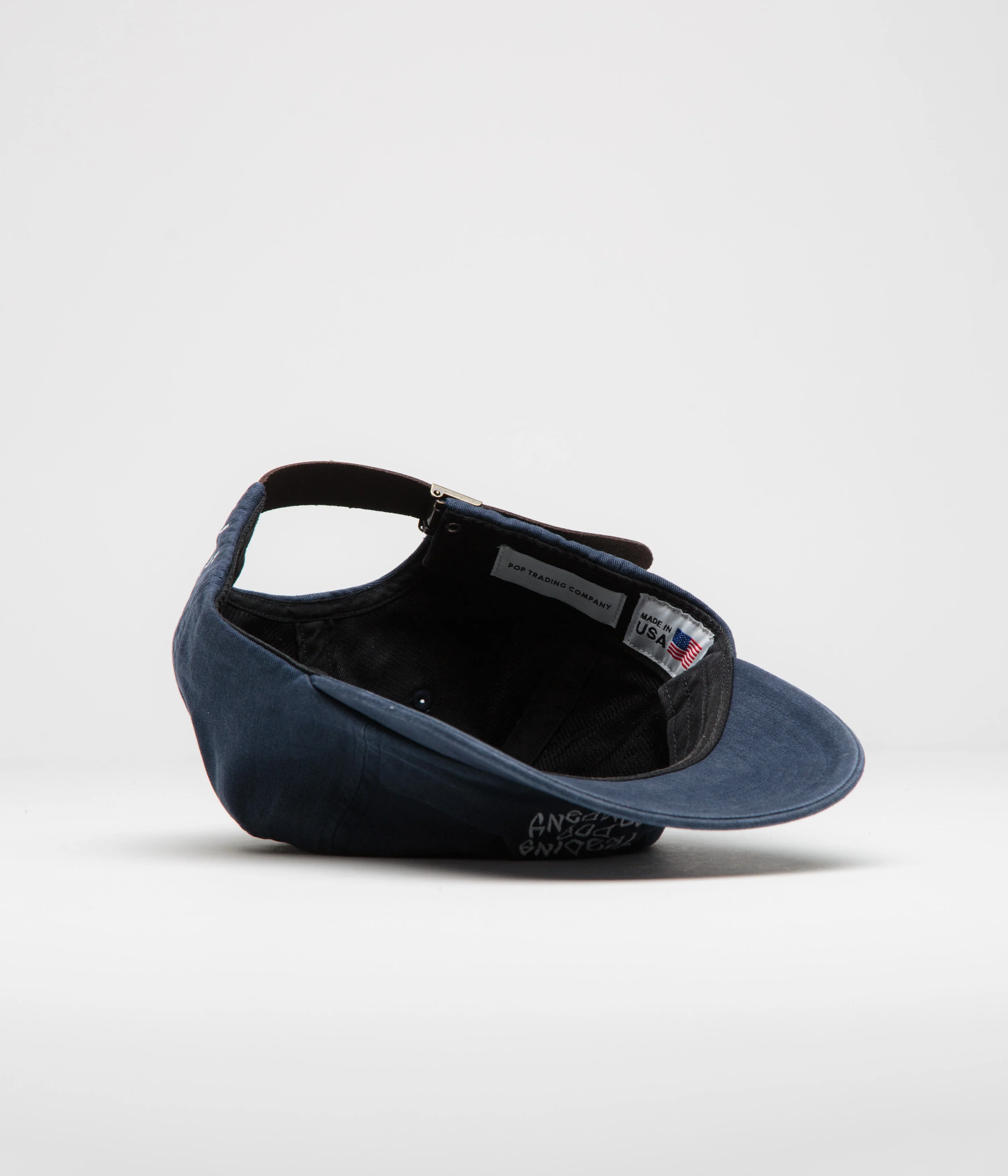 Pop Trading Company Block Cap - Navy - Image 4