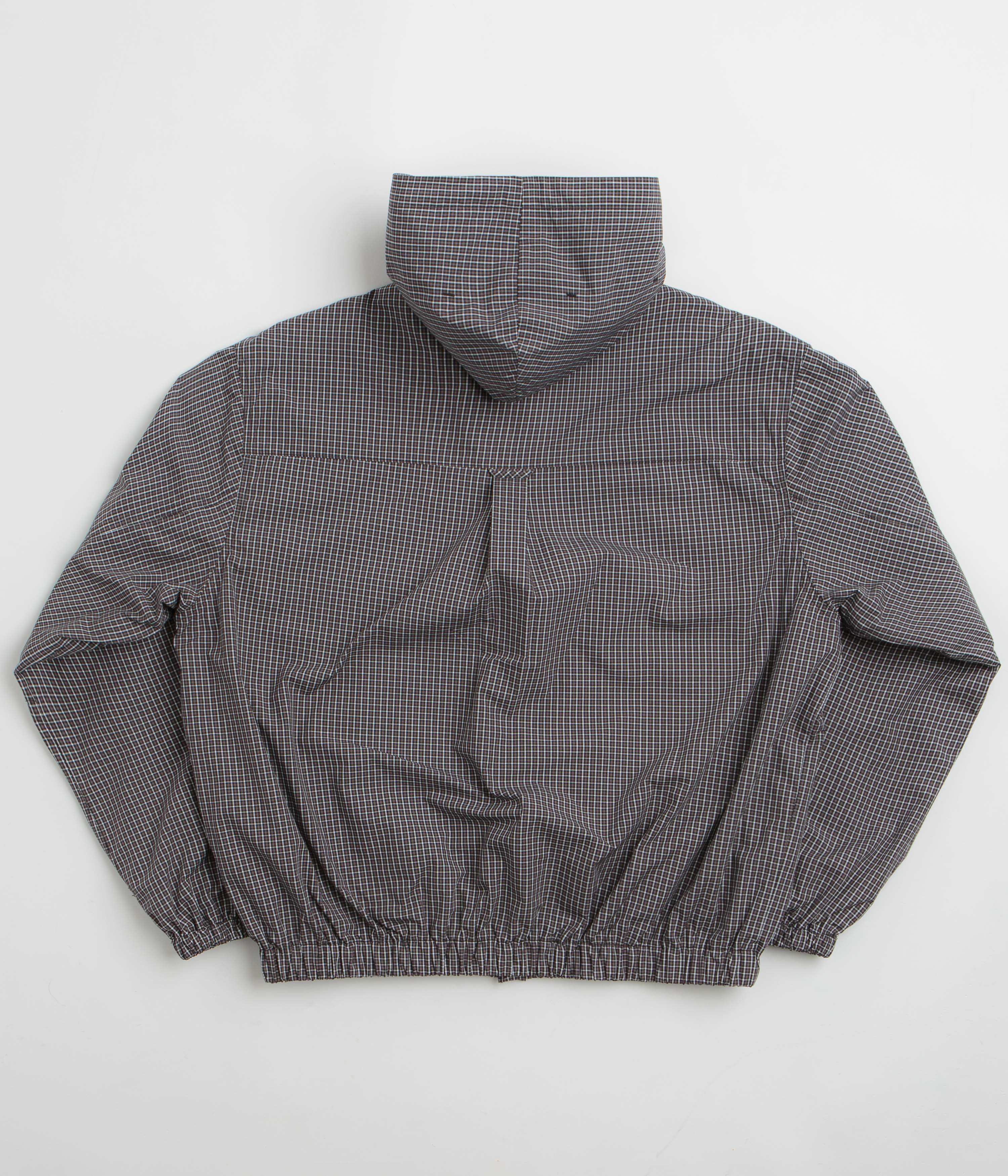 Umbro Gingham Masked Shirt Jacket - Coffee Brown / White Black - Image 3