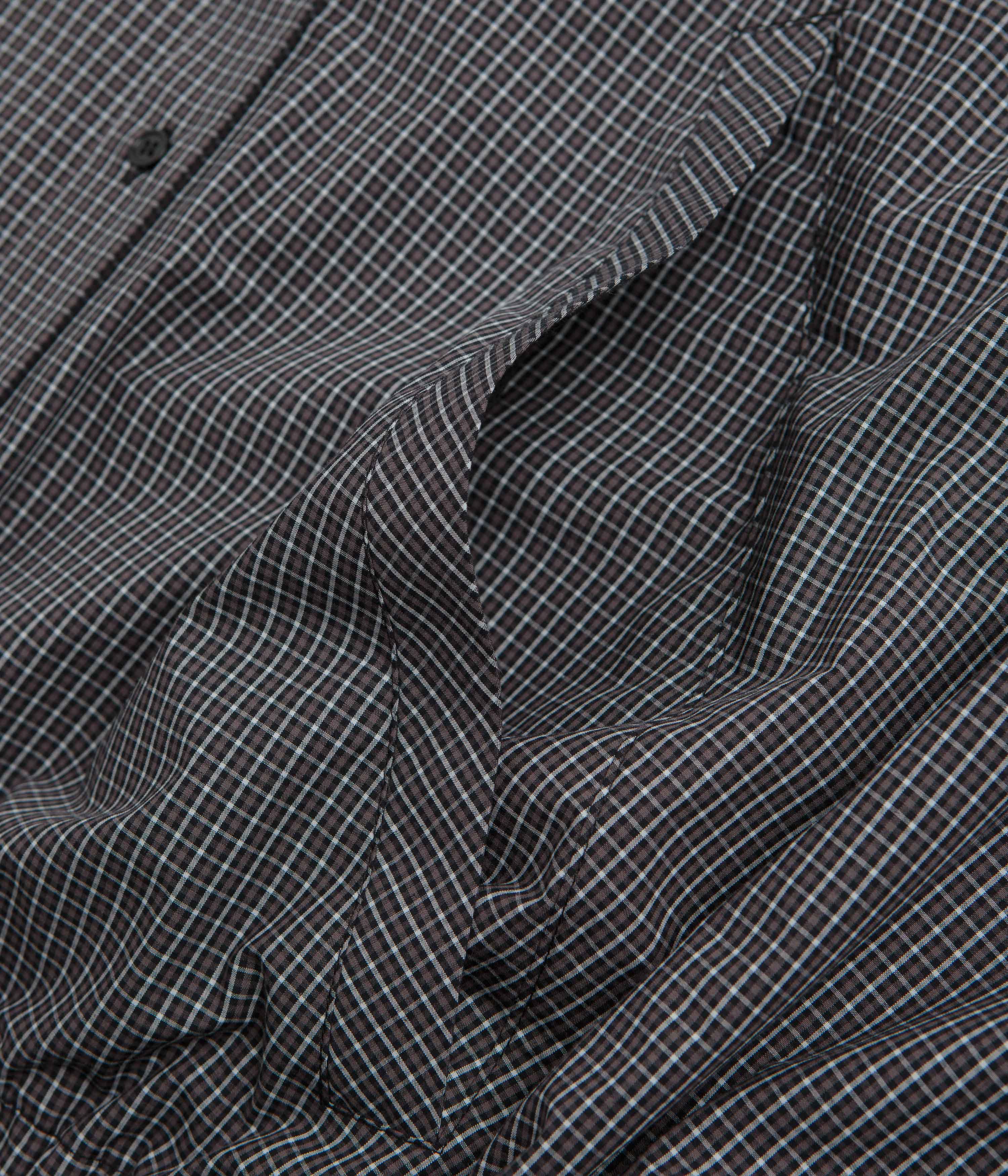 Umbro Gingham Masked Shirt Jacket - Coffee Brown / White Black - Image 7