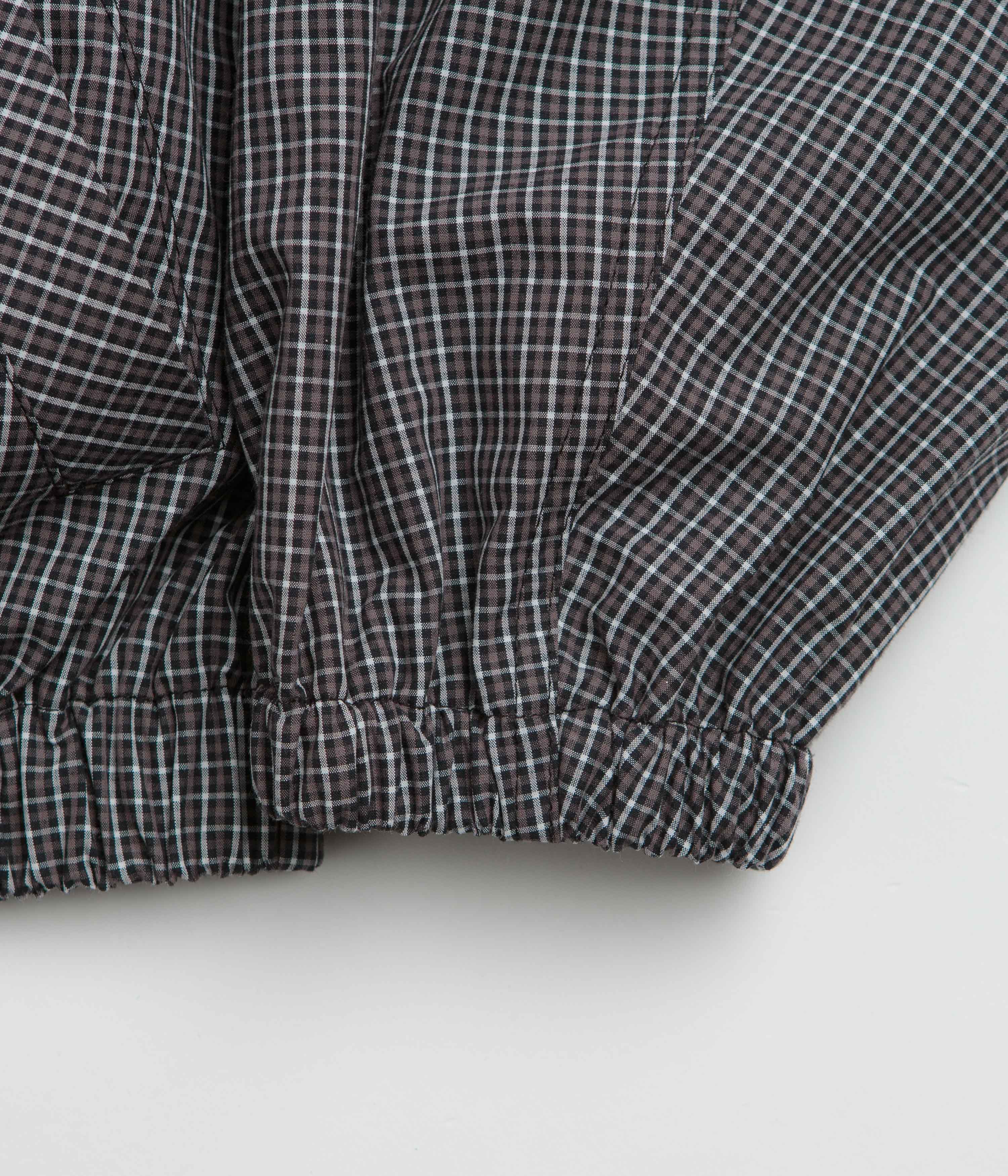 Umbro Gingham Masked Shirt Jacket - Coffee Brown / White Black - Image 8