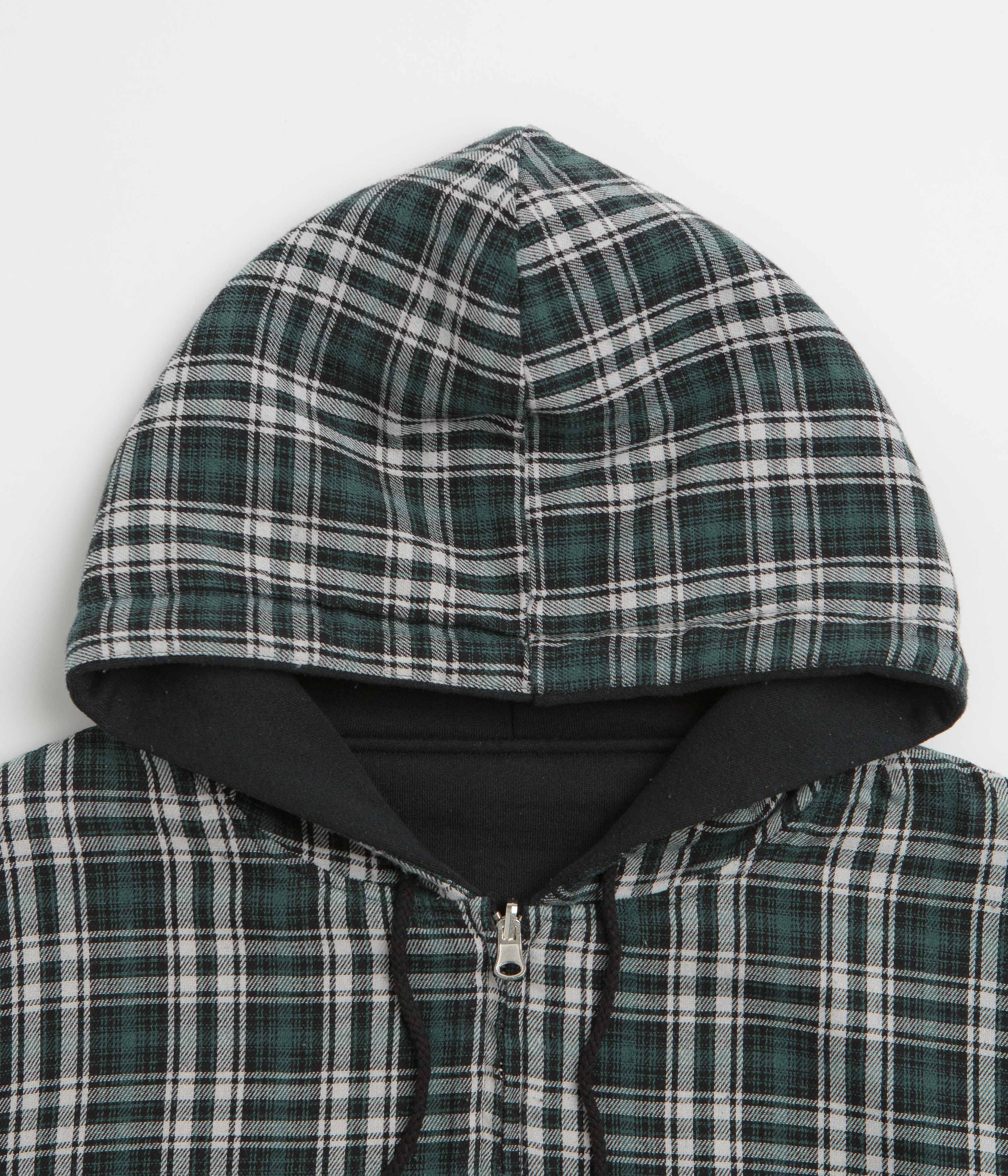 Yardsale Reversible Flannel Hoodie - Green - Image 5