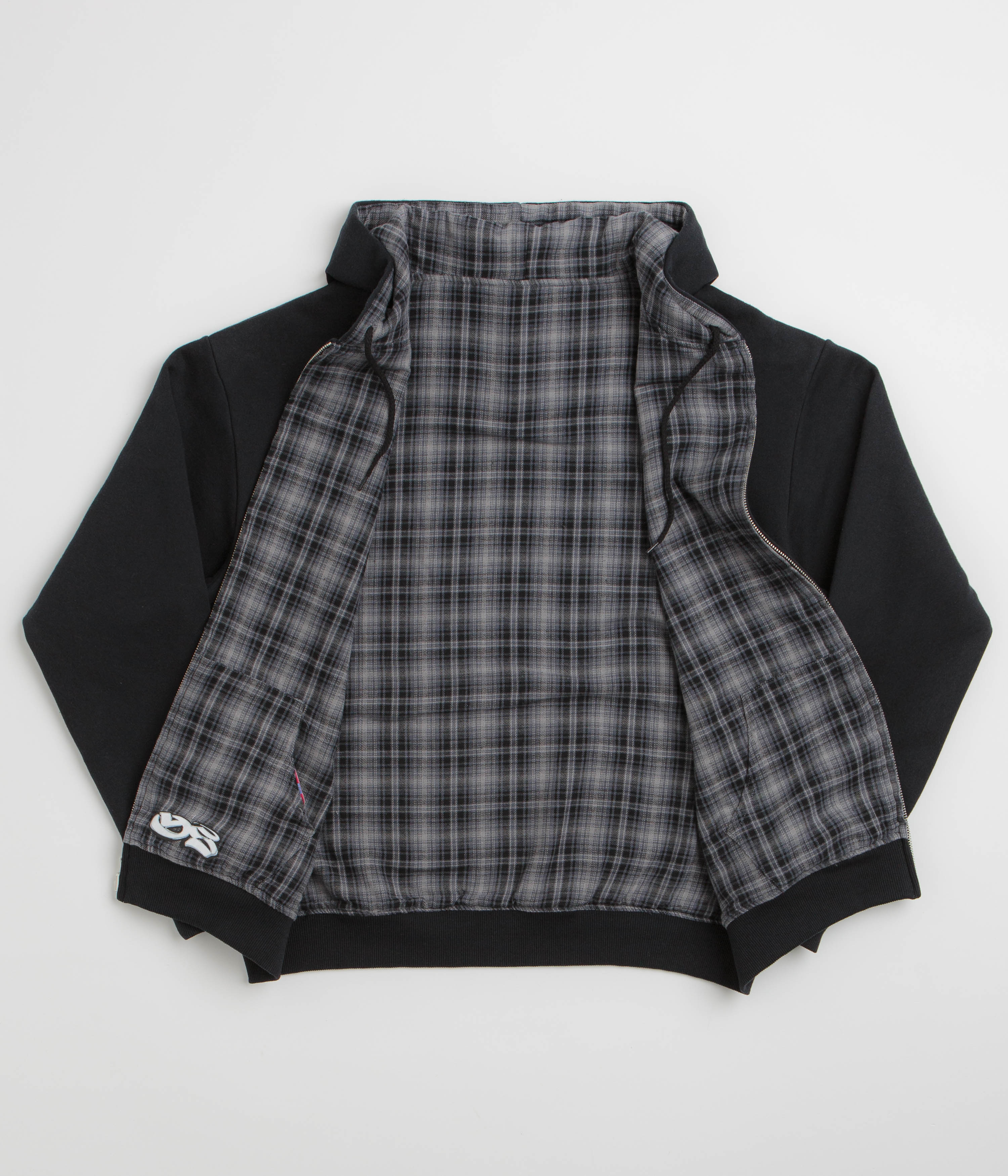 Yardsale Reversible Flannel Hoodie - Grey - Image 3
