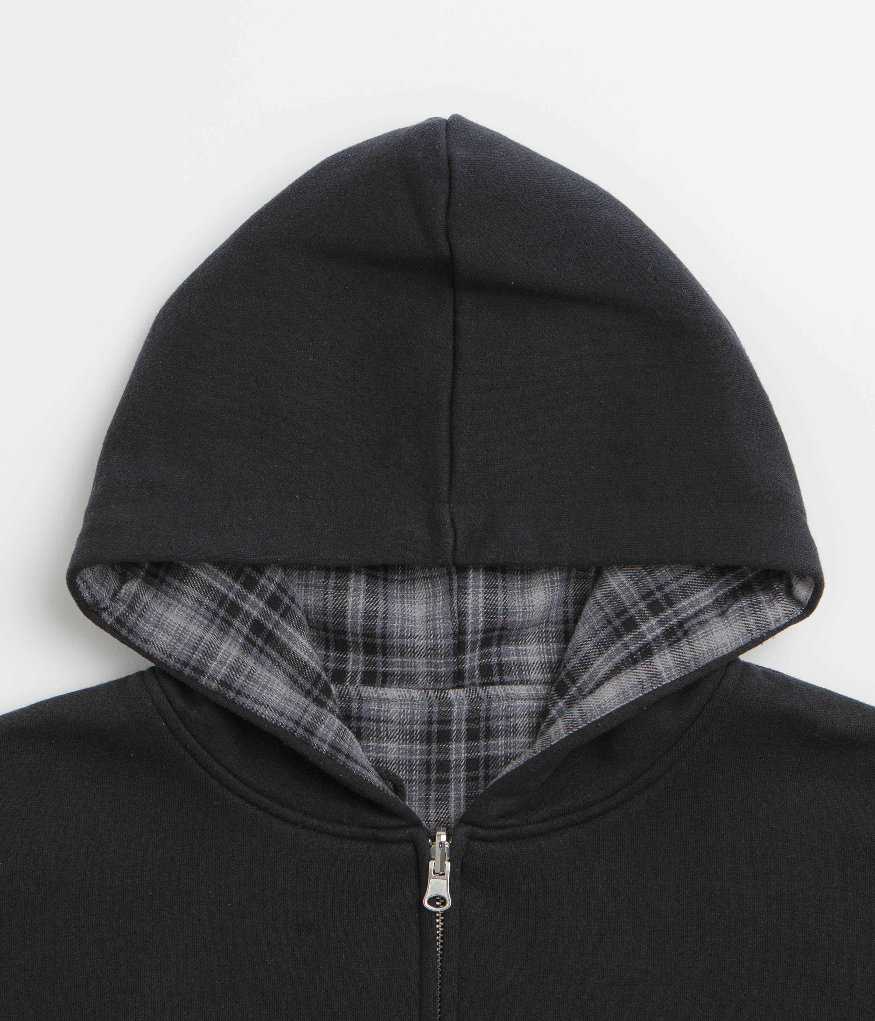 Yardsale Reversible Flannel Hoodie - Grey - Image 4