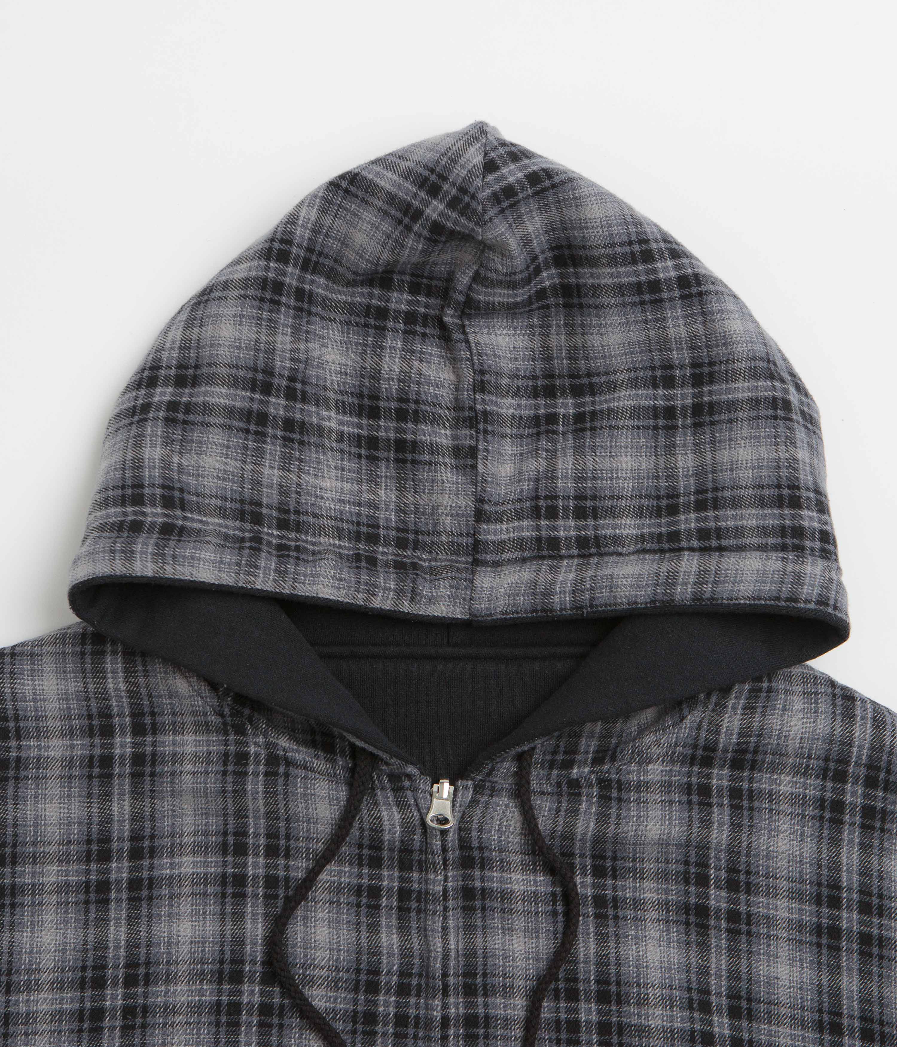 Yardsale Reversible Flannel Hoodie - Grey - Image 5