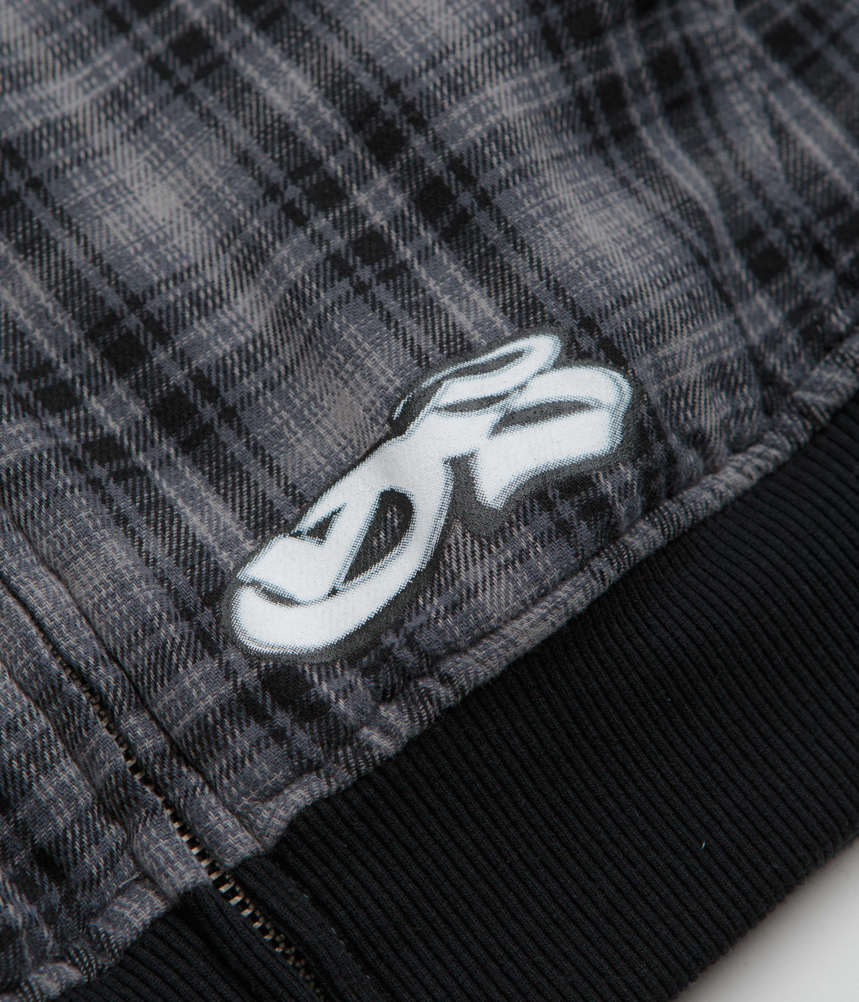 Yardsale Reversible Flannel Hoodie - Grey - Image 7